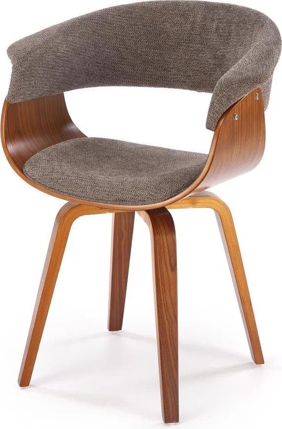 Krzesło z giętej sklejki w kolorze orzechowym K545 Halmar