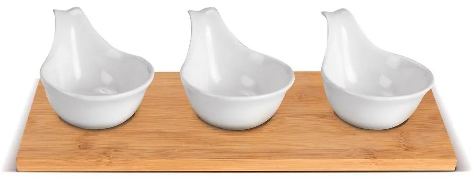 Lamart LT9219 4-częściowy zestaw misek Bamboo, 27x 12 cm
