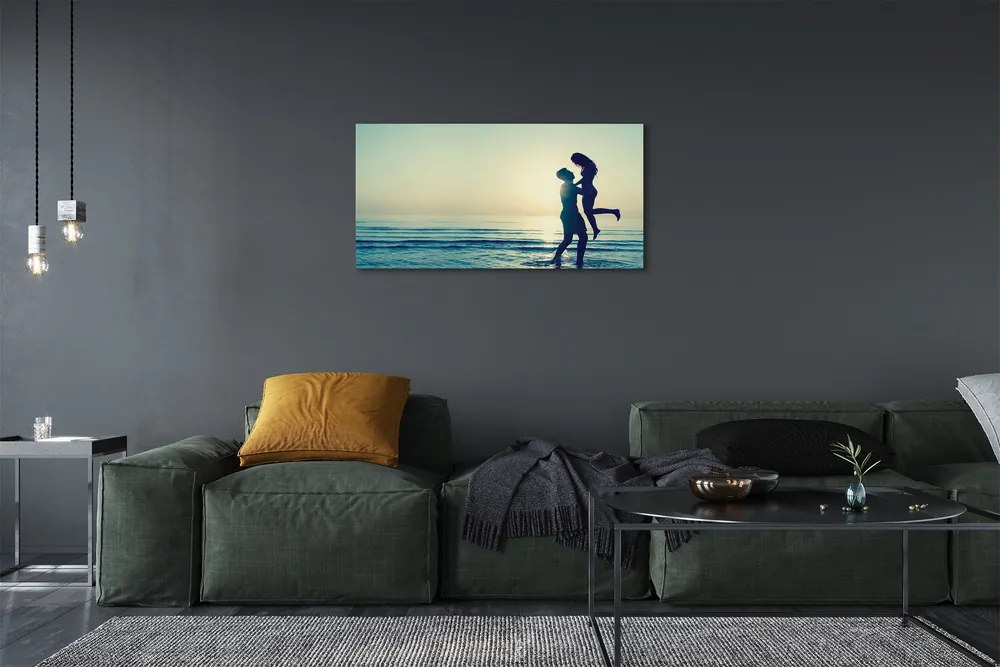 Fotoobraz na płótnie Ludzie nad Morzem