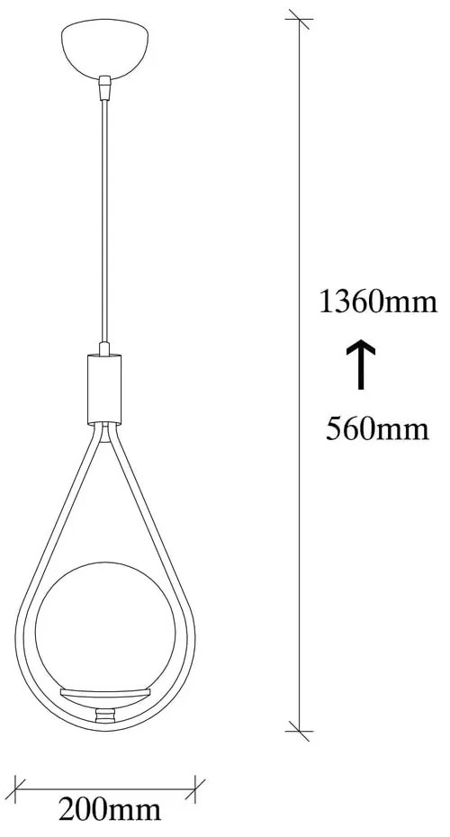 Czarno-biała lampa wisząca ze szklanym kloszem Mudoni – Opviq lights