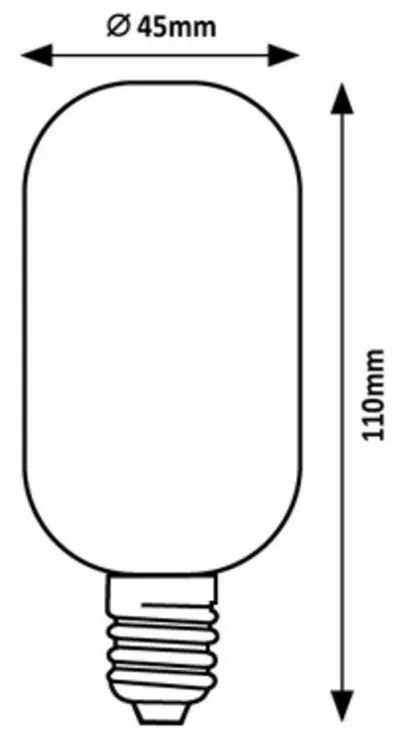 Rabalux Żarówka dekoracyjna LED filament ze skręconym żarnikiem, E27, T45, 4 W, 250 lm