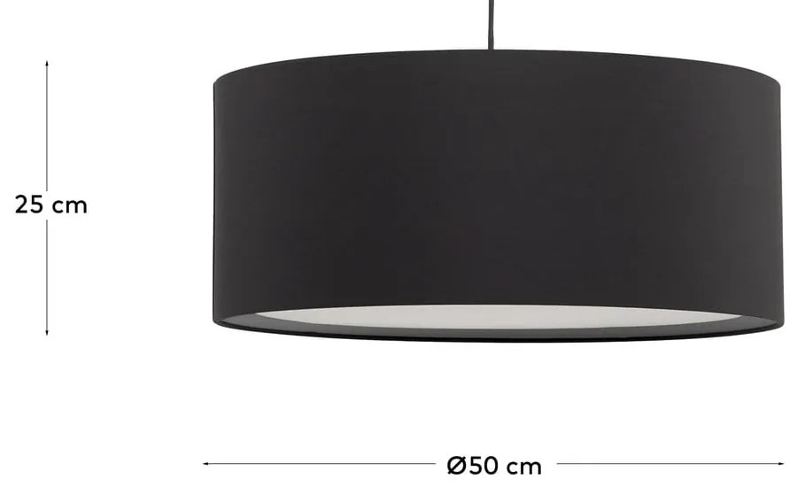 Czarny abażur ø 50 cm Santana – Kave Home