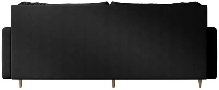 Czarna rozkładana sofa na nóżkach - Ahmo