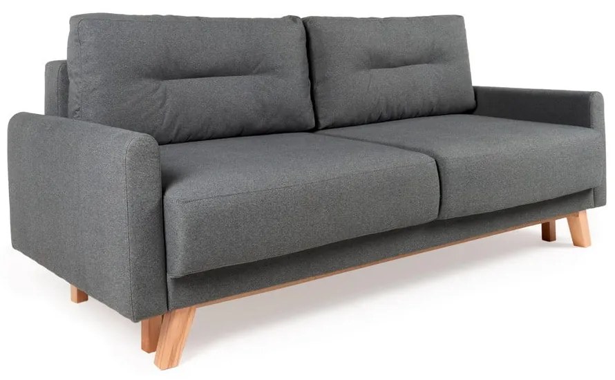 Ciemnoszara sofa rozkładana Bonami Selection Pop