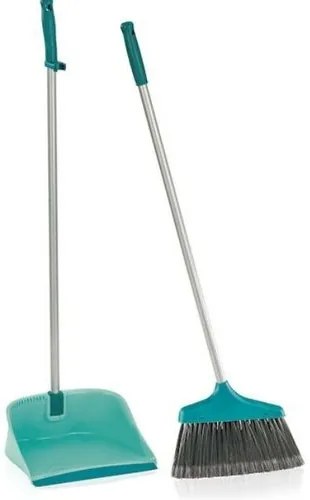 Leifheit Zestaw do zamiatania miotełka i śmietniczka z długim trzonkiem