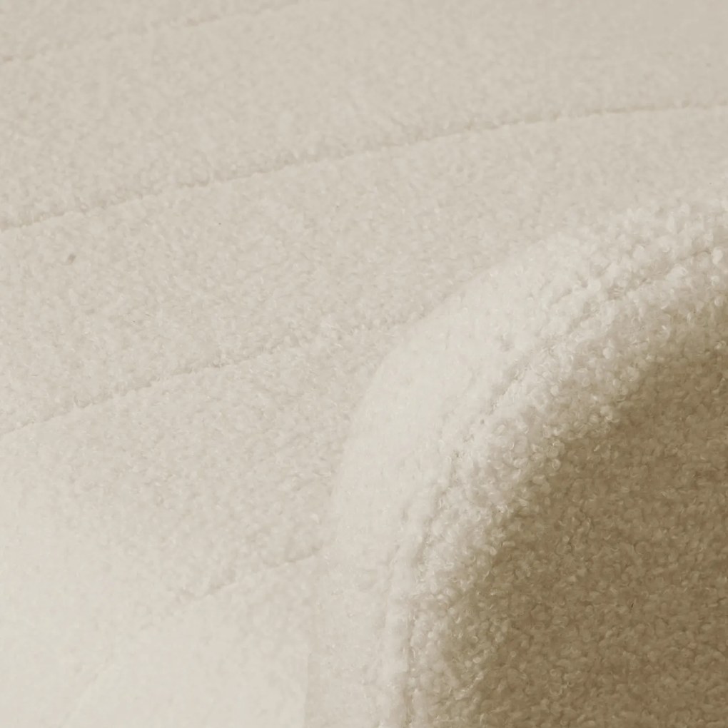 Sofa z Funkcją Spania PORTO Wersalka Dwuosobowa Rozkładana Jasnobeżowa Boucle Nowoczesna do Salonu