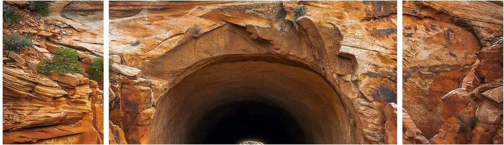 Obraz - tunel w skale (170x50 cm)