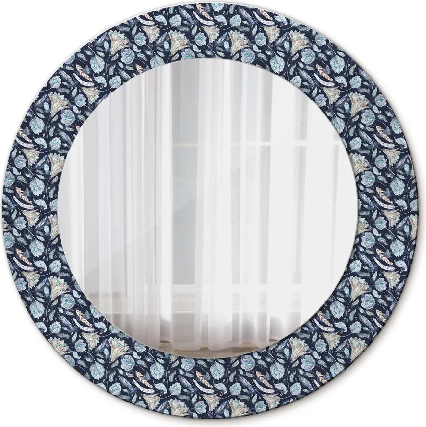 Lustro z nadrukiem okrągłe Wzór boho