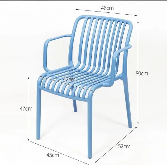 Plastowe krzesło TREGO z podłokietnikami, zielone