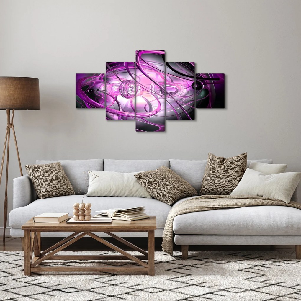 Obraz pięknej fioletowej abstrakcji (125x70 cm)