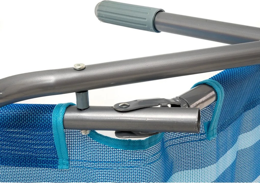 Happy Green Leżak plażowy niebieski, 142 x 60 x 96cm