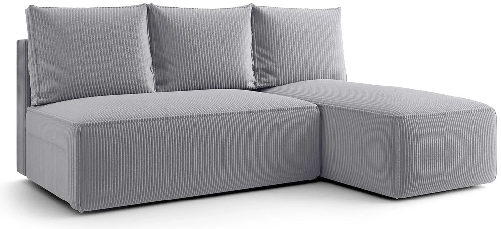 Jasnoszary narożnik rozkładany z pojemnikiem K5-N18