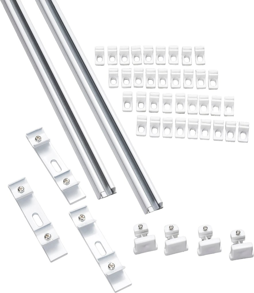 Szyna sufitowa aluminiowa TS podwójna 150cm - komplet