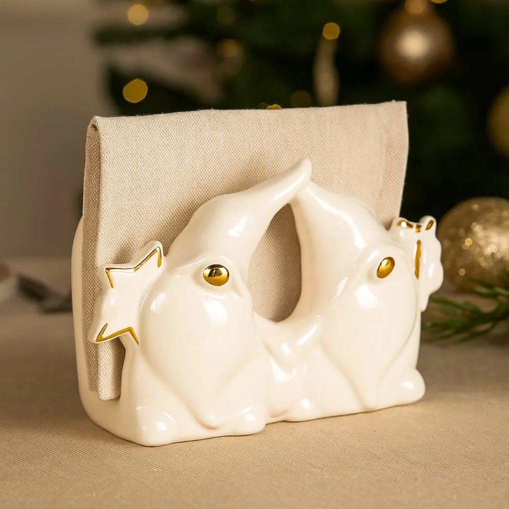 Serwetnik ceramiczny ze skrzatami MADDY