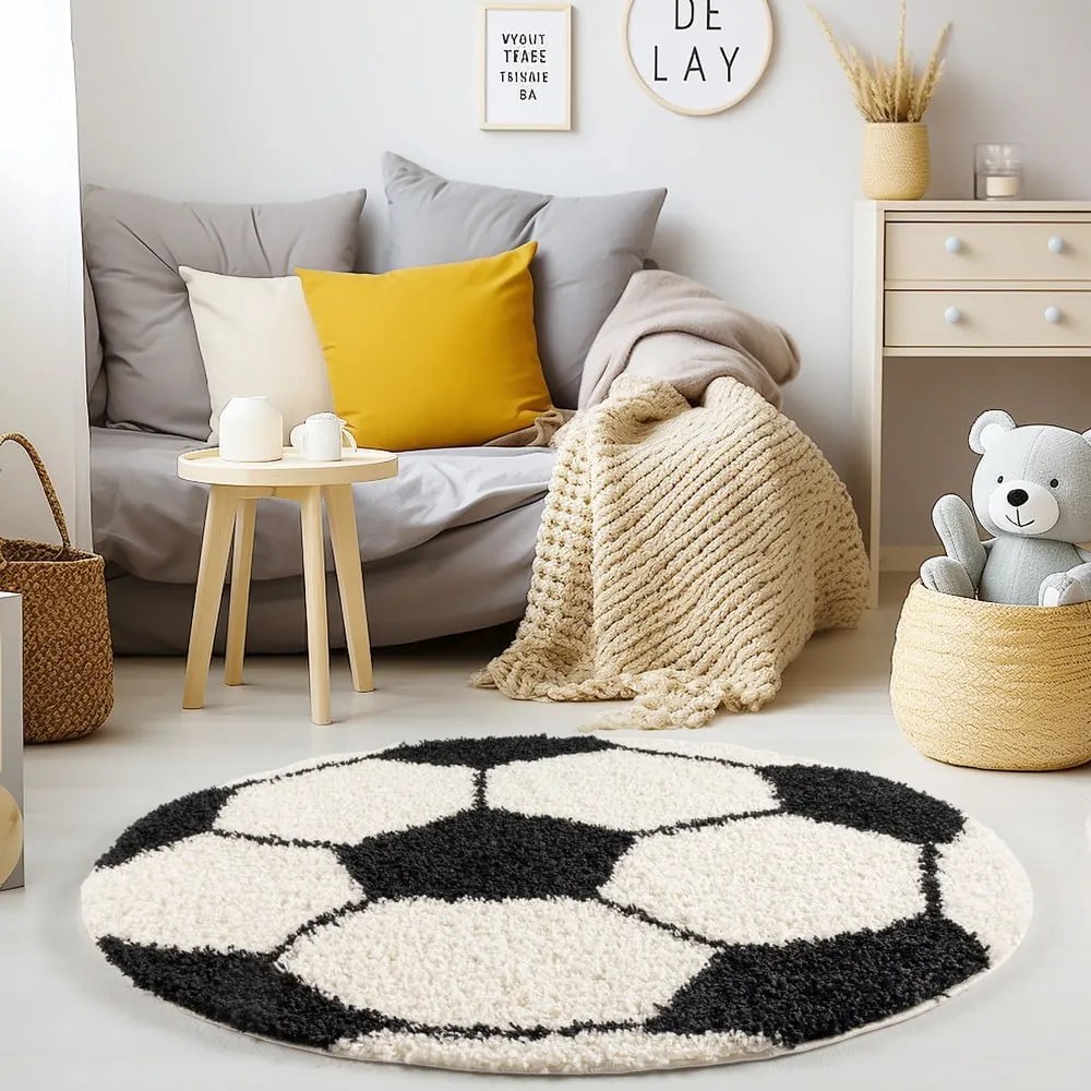 Czarno-kremowy dywan dziecięcy ø 100 cm Fun – Ayyildiz Carpets