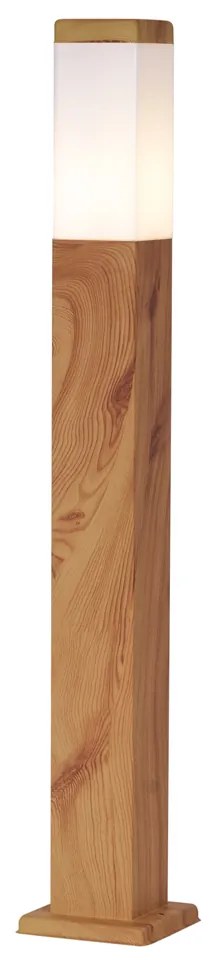 Nowoczesna lampa podłogowa zewnętrzna stalowa z nadrukiem drewna 80 cm IP44 - Malois