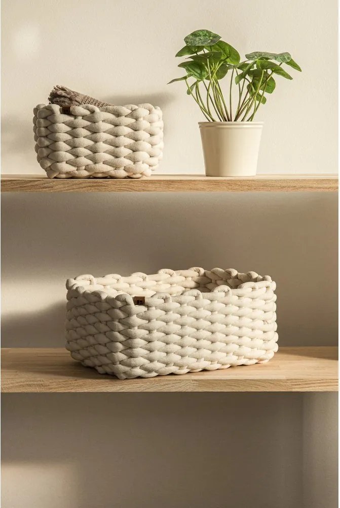 Tekstylny koszyk 35x25x14 cm Peach Skin M – Bigso