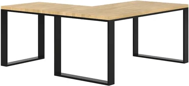 Drewniane loftowe biurko narożne 170x70 + 70x90 Z3-M75