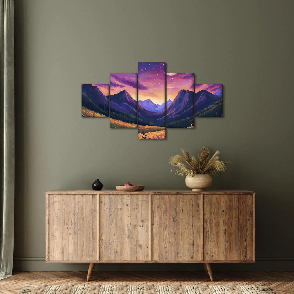 Obraz - Fioletowy krajobraz (125x70 cm)