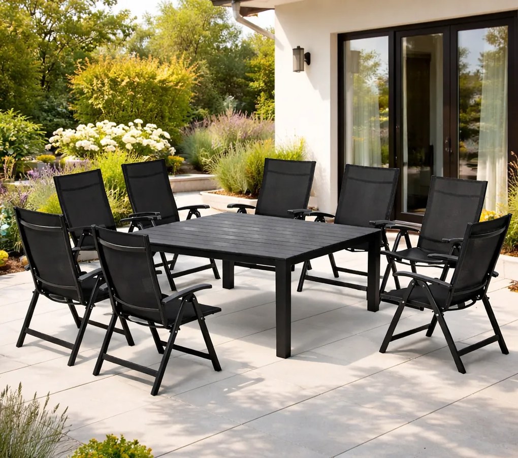 Doppler PRATO AVANTAGE zestaw mebli ogrodowych 8+1 antracyt