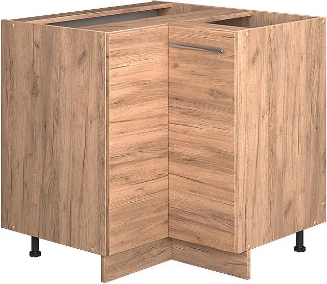 Szafka narożna złoty dąb energetyczny 80.5x60x82 fame-line