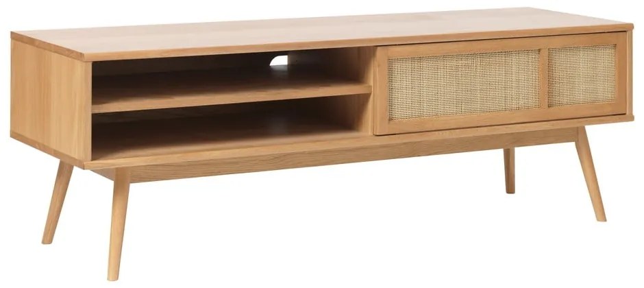 Szafka pod TV w dekorze dębu w naturalnym kolorze 150x50 cm Barrali – Unique Furniture