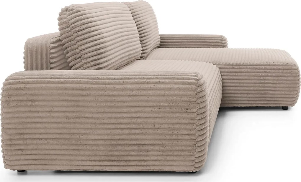 Sztruksowy narożnik rozkładany cappuccino E4-G38