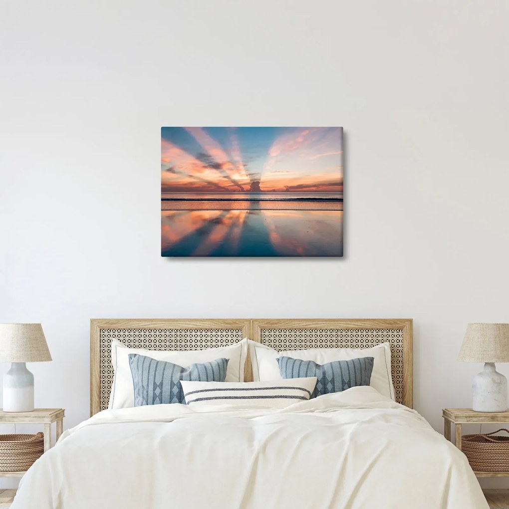 Obraz promieni słonecznych nad plażą Dayton (70x50 cm)