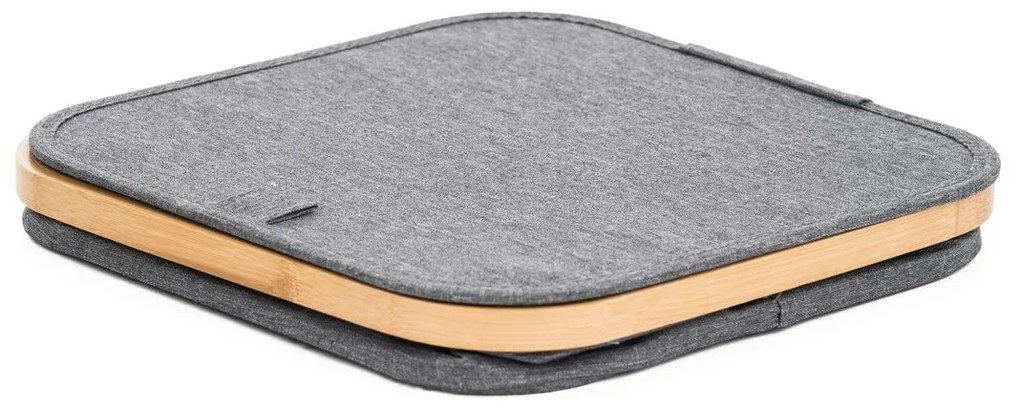 Pojemnik do przechowywania G21 30 x 30 x 15 cm,bambusowy z pokrywką, szary