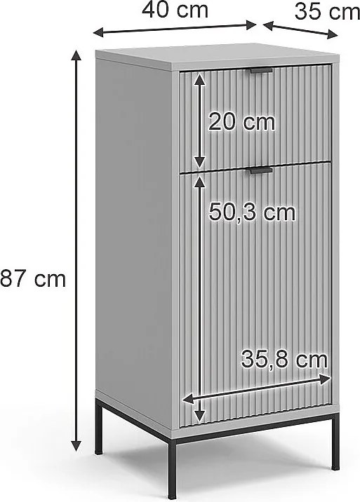 Szafka Midi szary 40x35x87 eliza