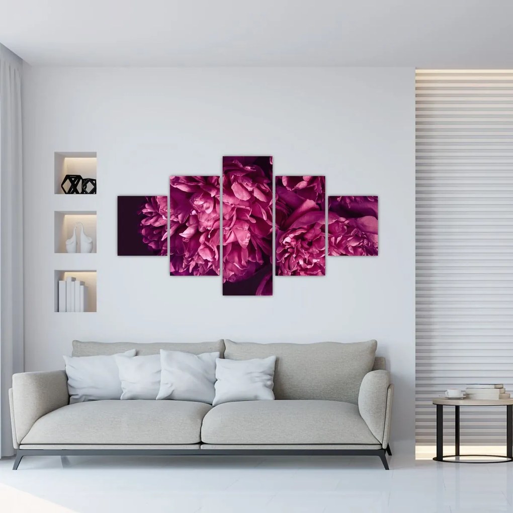 Obraz - Kwiaty piwonii (125x70 cm)