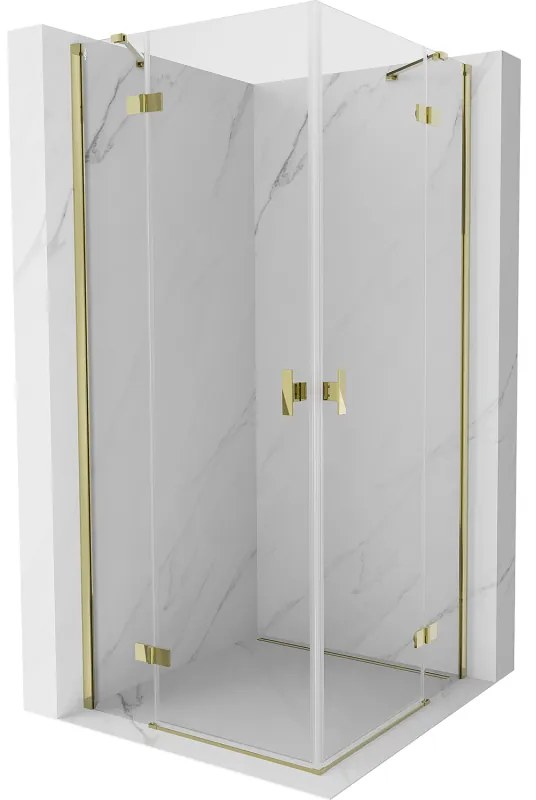 Mexen Mist-H Duo kabina prysznicowa uchylna 85 x 85 cm, transparent, złota - 8A5-085L-085P-50-00