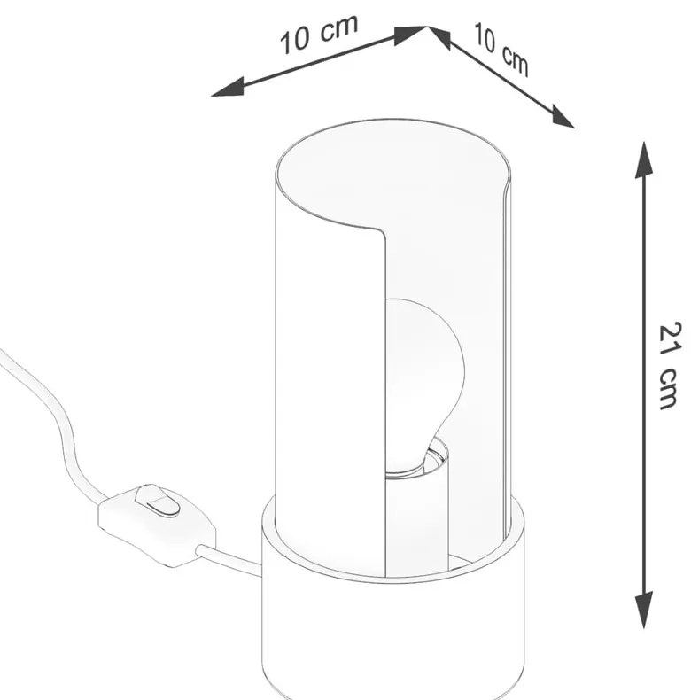 Biała lampa stołowa (wysokość 21 cm) Aurea – Nice Lamps