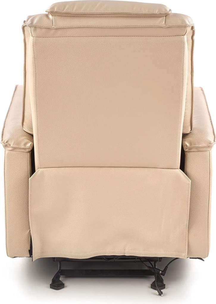 Rozkładany fotel tapicerowany ekoskórą Paradise