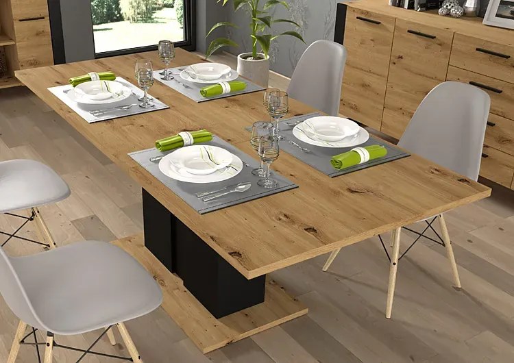 Stół rozkładany dąb artisan - Everol 12X