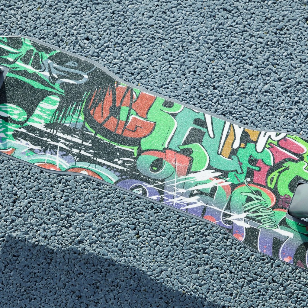 Hulajnoga AIYAPLAY, regulowana wysokość, hamulec tylny, składana, obciążenie do 100 kg, Zielona