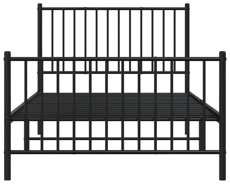 Czarne metalowe łóżko 100x200cm - Fiver