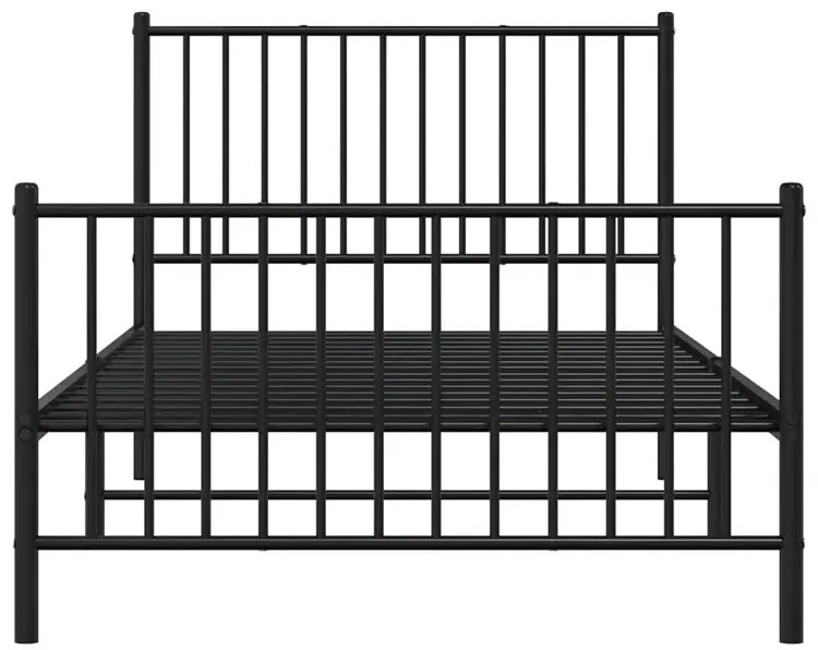 Czarne metalowe łóżko 100x200cm P6-T79