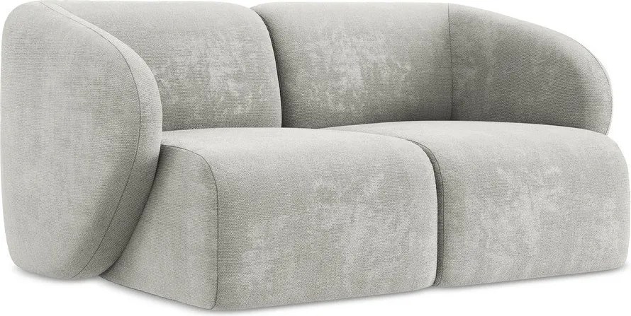 Jasnoszara sofa z tkaniny szenilowej 174 cm Lani – Makamii