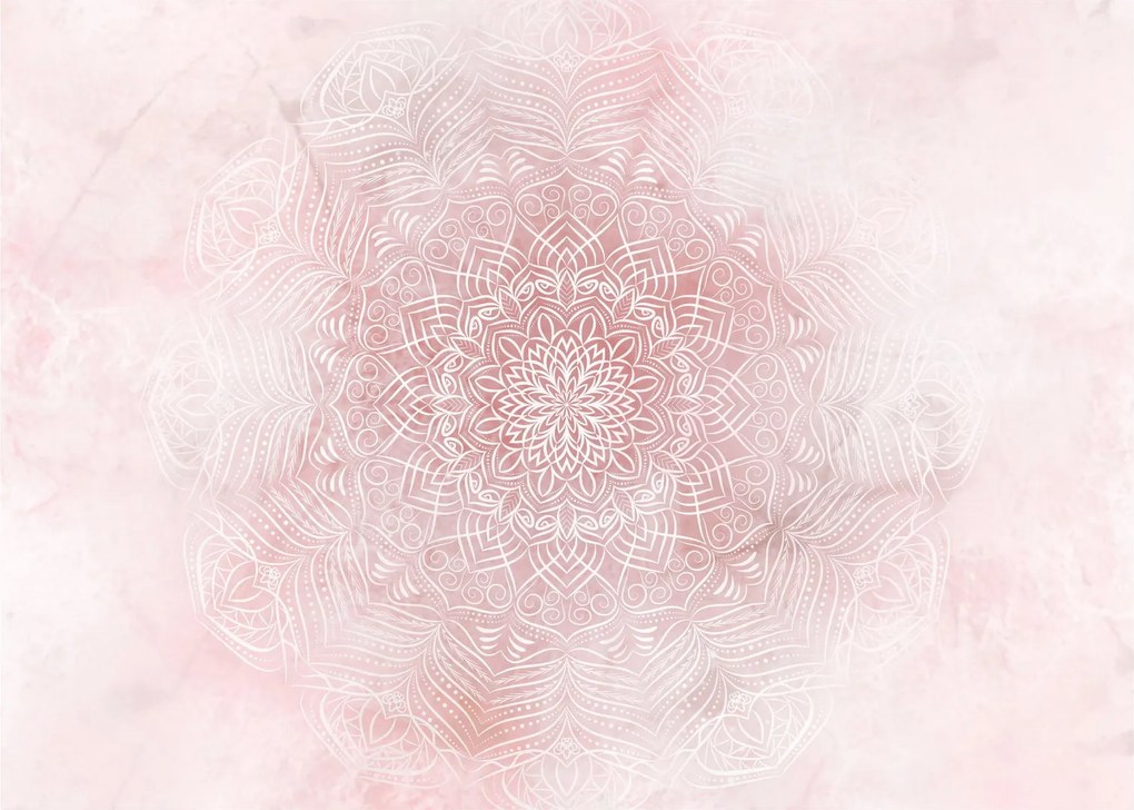 Obraz na szkle - Różowa mandala (70x50 cm)