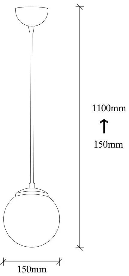 Lampa wisząca w kolorze złota ze szklanym kloszem ø 15 cm Efe – Opviq lights