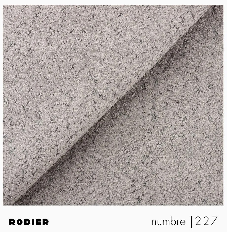 Jasnoszary rozkładany/ze schowkiem narożnik z materiału bouclé (lewostronny/w kształcie litery L) Rene – Rodier