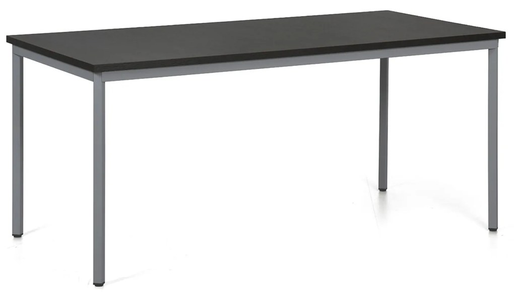 Stół jadalniany TRIVIA, 160x80 cm, ciemnoszara podstawa, wenge