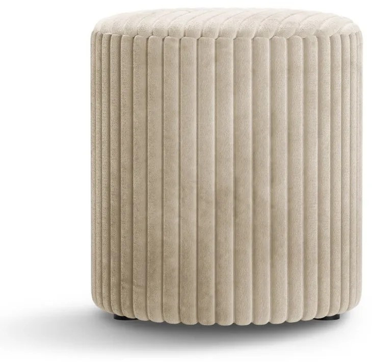Beżowy sztruksowy puf Dia – Micadoni