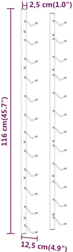 Biały uchwyt ścienny na butelki W1-G94