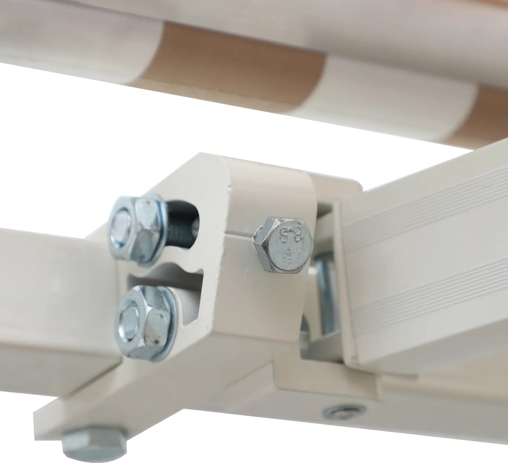 Outsunny Markiza z korbą, przegubowym ramieniem, montaż ścienny, aluminium, beżowa, 3x2,5m | Aosom PL