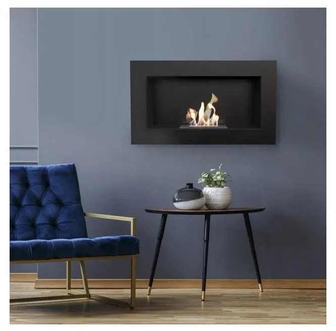 BIO kominek GOLF 37,4x64,8 cm, 1 kW, czarny, model Kratki GOLF