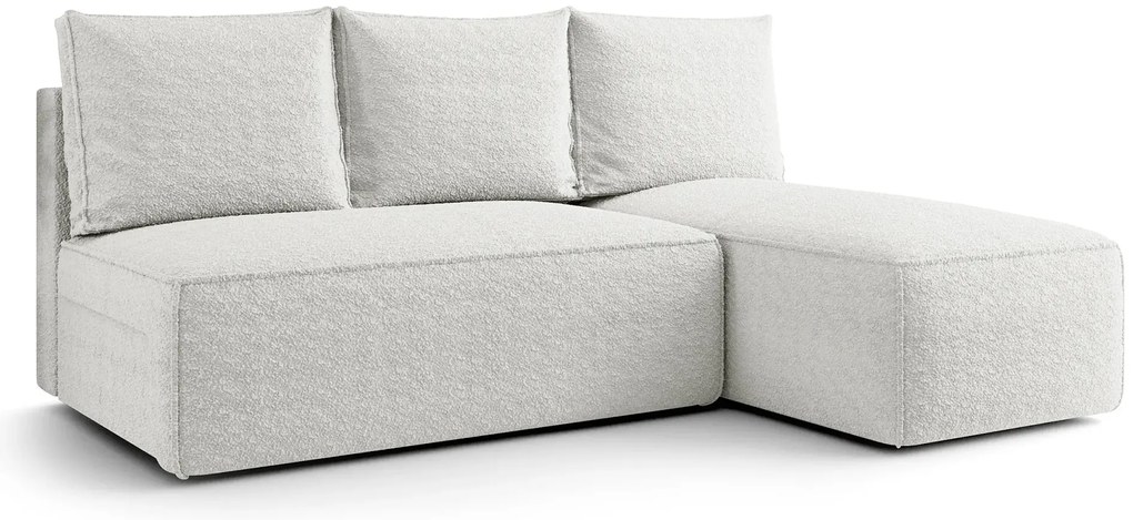 Biała sofa narożna z pojemnikiem S0-B04