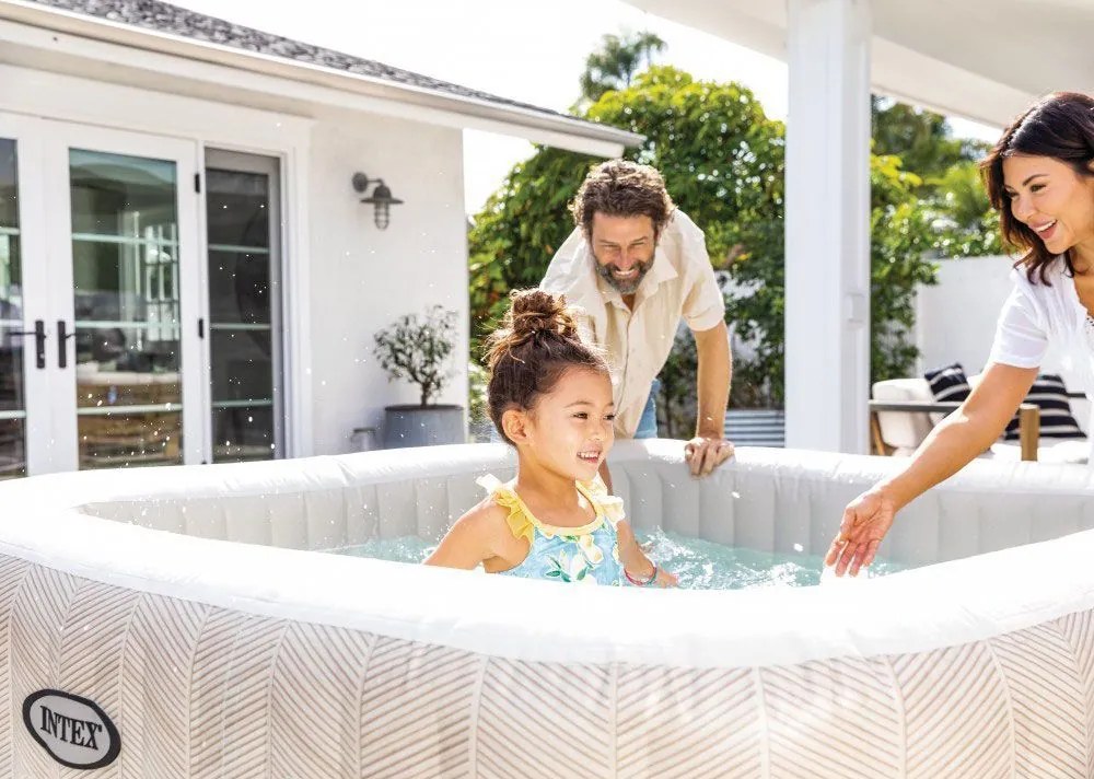 Basen SPA z hydromasażem Intex 472, jacuzzi ogrodowe 196 cm, 6 osób, WiFi