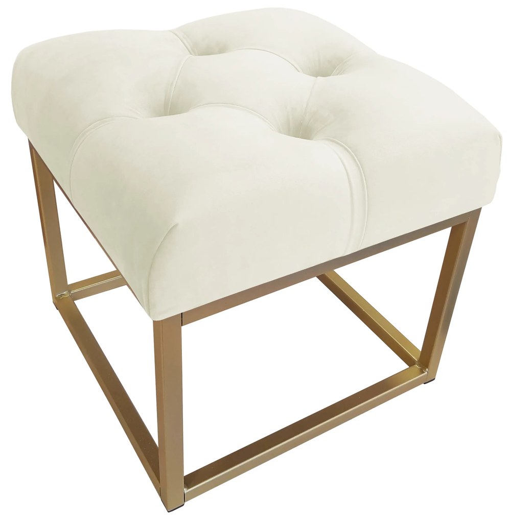 Pufa CHESTERFIELD LOFT ławka postawa złota MG50